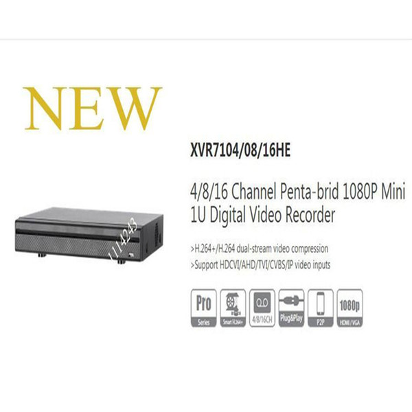 DAHUA 4/8/16 Channel Penta-brid 1080P Mini 1U Digital Video Recorder Without Logo XVR7104HE/XVR7108HE/XVR7116HE