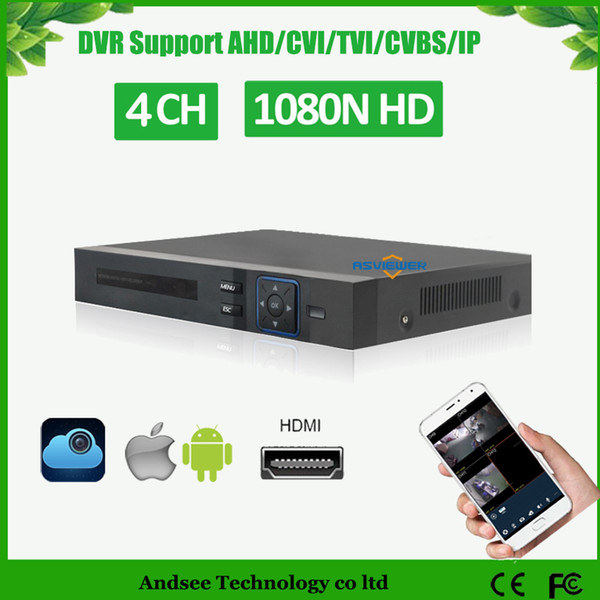 1080N Hybrid 4CH AHD DVR 5 in 1 recorder 1080P/720P NVR DVR TVI CVI HVR Support For 2.0MP AHD Camera