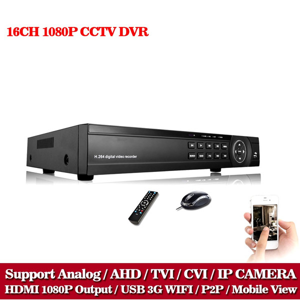 16 Channel AHD DVR 1080P 16CH AHD/CVI/TVI DVR 1920*1080 2MP CCTV Video Recorder Hybrid DVR NVR HVR 5 In 1 Alarm Security System