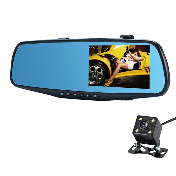 C30P Car DVR Camera Full HD 1080p Rearview Mirror Auto DVR Dual Lens Dash Cam Video Registrator Cam Recorder