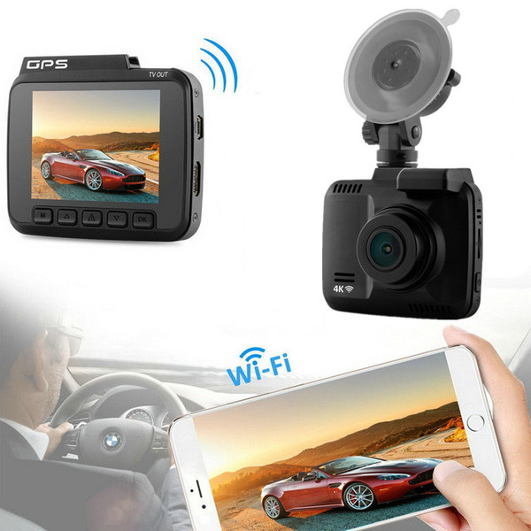 Hot 4K Car DVR Mini dash CAM Built-in GPS WIFI 2160P Car Dashboard Camera Windscreen Suction Mount DVR Night Vision Loop Recorder Smart CCTV