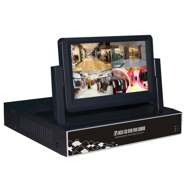 H.264 8 Channel All in One 1080P NVR With 7 Inch Monitor Security LCD Screen CCTV Video Surveillance System