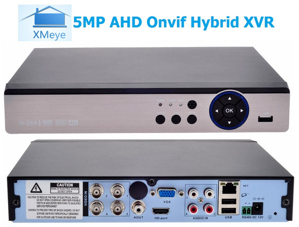 Xmeye app 5IN1 4CH 5MP@11FPS/CH AHD DVR NVR XVR CCTV 5MP Hybrid Security Recorder Camera Onvif RS485 Coxial Control P2P Cloud