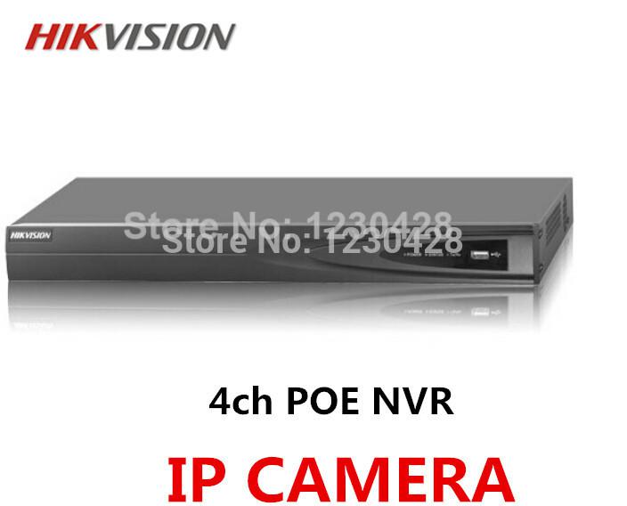 Wholesale-2015 original Hikvision NVR 4CH Plug & Play 4CH PoE Up to 5MP Network video recorder