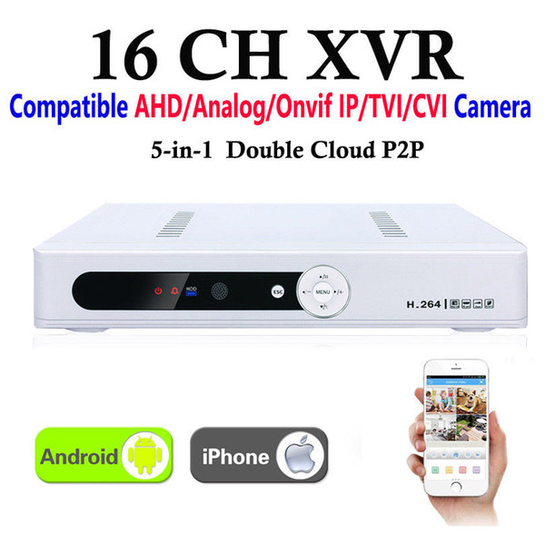 CCTV 16Channel XVR Video Recorder All HD 1080P 8CH Super DVR Recording 5-in-1 support AHD/Analog/Onvif IP/TVI/CVI Camera