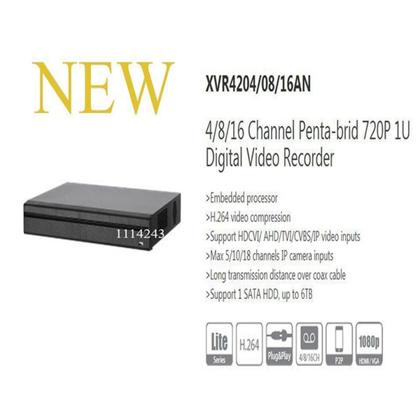 DAHUA 4/8/16 Channel Penta-brid 720P 1U Digital Video Recorder Without Logo XVR4204AN/XVR4208AN/XVR4216AN