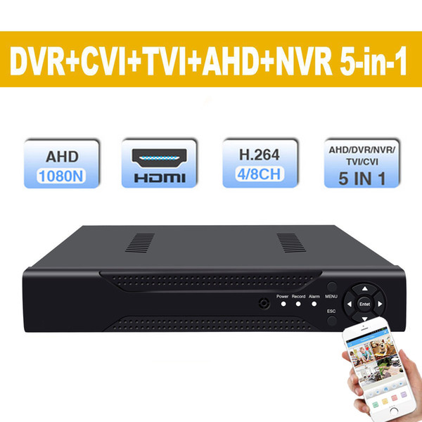 8 Channel DVR Hybrid 5-in-1 Disk Video Recorder Support Analogy+ TVI+CVI+AHD+960H IP) H.264 CCTV 8CH Standalone DVR Metal shell