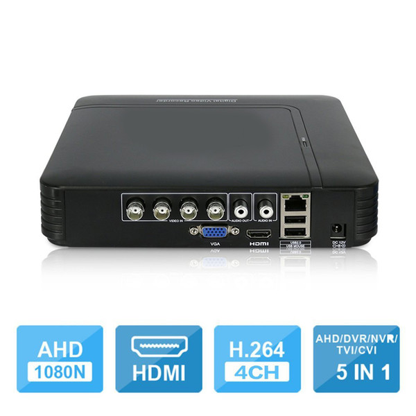 4 Channel DVR Hybrid 5-in-1 Disk Video Recorder Support Analogy+ TVI+CVI+AHD+960H IP) H.264 CCTV 4 Channel Standalone DVR plastic shell