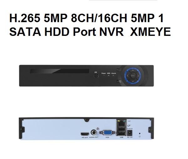 XMEYE Newest H.265 Eco ONVIF 16ch 5MP NVR,1ch audio,VGA&HDMI output,His3536D CPU for CCTV Security IP camera,motion detect,Push video