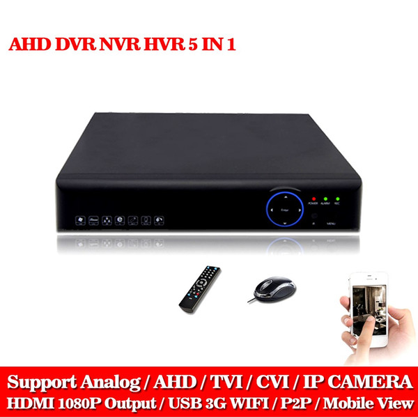 8CH 1080P DVR System ONVIF mini NVR 8CH AHD Hybrid DVR HDMI 1080P H.264 P2P Cloud network video recorder CCTV 8CH DVR Recorder