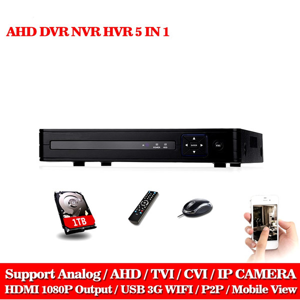 AHD-NH CCTV DVR 8CH ONVIF ip camera recorder H.264 P2P AHD DVR for 1080P AHD camera IP network Hybrid HDMI 1080P cctv recorder