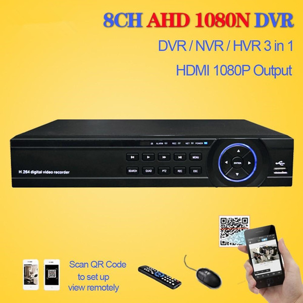 LLLOFAM Home 8Channel 1080N 720P H.264 Video Recorder HDMI 1080P WIFI Network surveillance CCTV security DVR 8CH with 3 x USB port