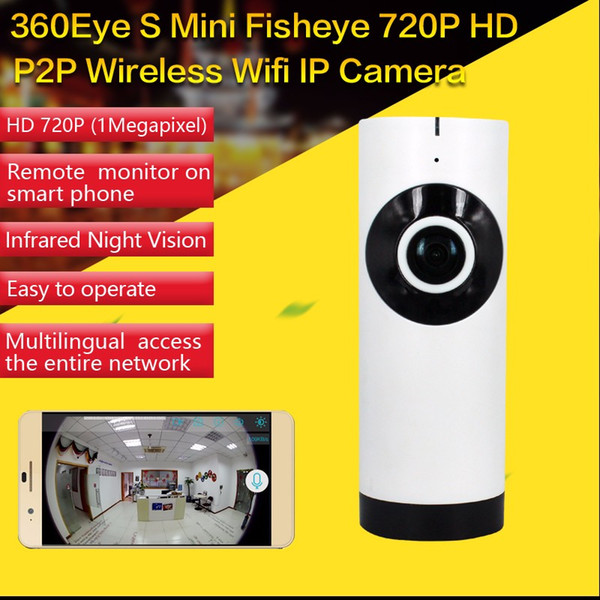 185 Degree Fish Eyes Lens APP Remote Control Wireless full vision wifi IP Camera Motion detection support micro SD card recording network ip