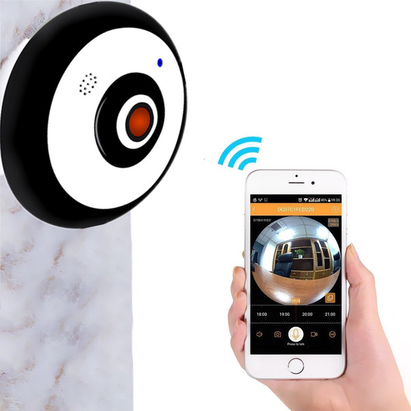 Panoramic Camera Fisheye 960P Wi-fi Super Wide Angle IR Night Motion Detection 360 Degree Wifi IP Cam Wireless Video Camera TF Card