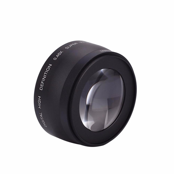 Wholesale- 52MM 0.45X Wide Angle Lens Camcorder Accessories Products Black For Nikon Camera