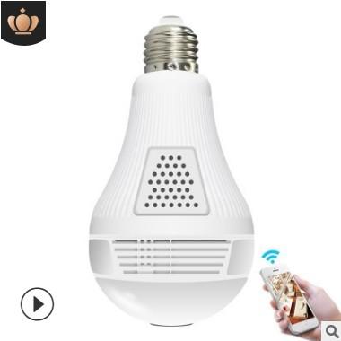 Panoramic 360 degree bulb camera wireless wifi remote network monitor HD home camera