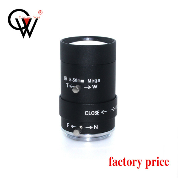 CW Security& Surbeillance CCTV Varifocal lens 5-50mm F1.6 80-9degree 1/3