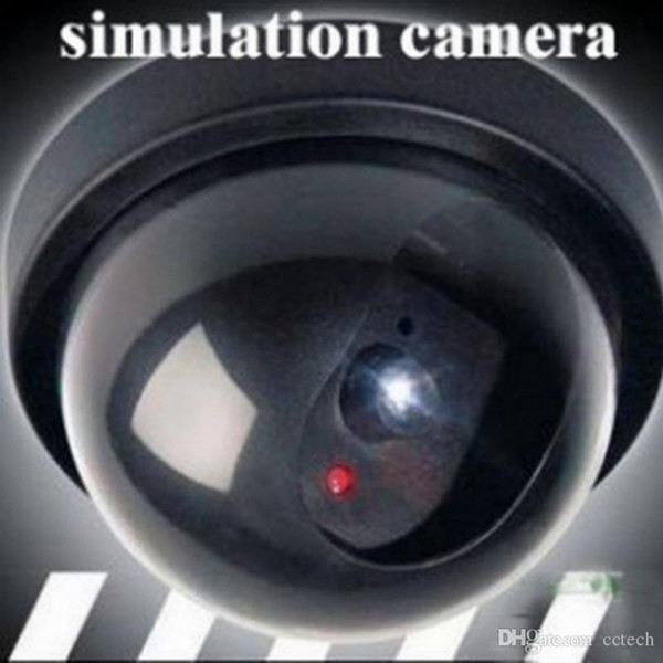 Dummy Fake Camera Indoor Fake Surveillance Camera Dome CCTV Security Camera Flashing Red LED Light for Home and Office