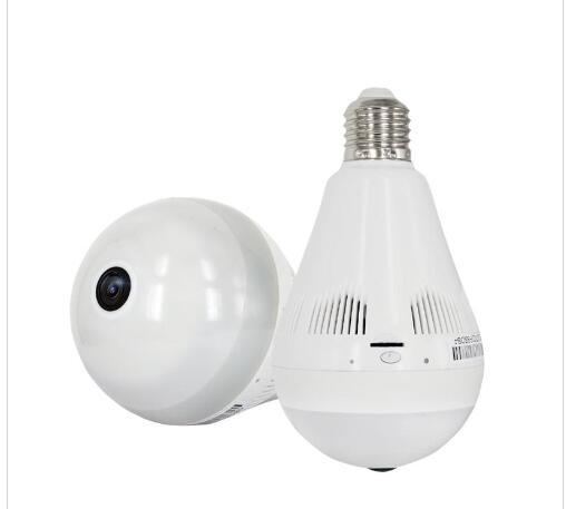 360 degree fisheye 2.0 megapixel HD 1080p Infrared night vision panoramic home intelligent IP wireless wifi bulb camera