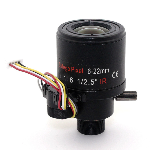 f1.6 1/2.5inch 5MP Varifocal auto focus 6-22mm ir lens M12 mount lens cctv Auto zoom optic lens