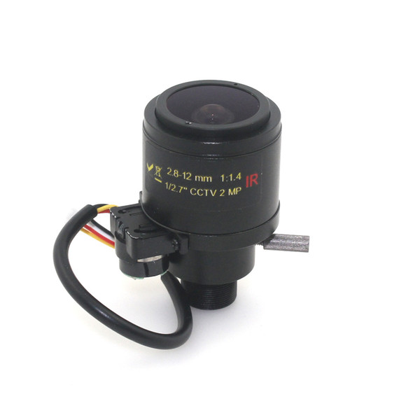 1/2.7 MP HD Motorized 2.8-12mm Varifocal F1.4 M12 Mount DC Iris Auto IR CCTV Security Camera Lens