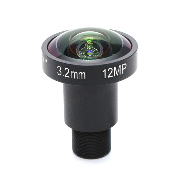 12Megapixel (4K Lens) Fixed M12 Lens 3.2mm Fisheye lens 160 Degree For 4K IP CCTV camera or 4K Sport Action DV