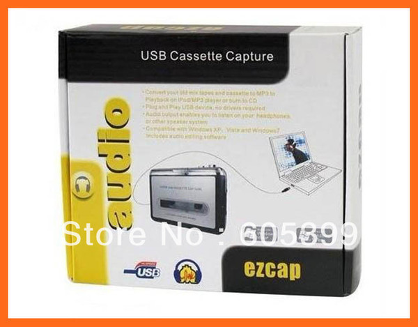 Super Portable Tape to iPod/MP3 CD USB Cassette Capture Converter Audio Music Player E0Xc BS1V Adapter With Retail Box