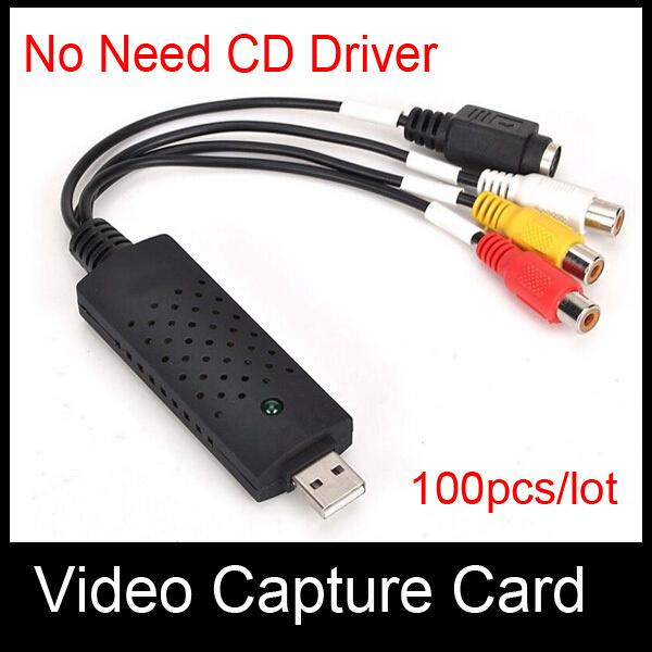 USB 2.0 Easycap tv dvd vhs video capture card audio av easy cap adapter No need CD Driver DHL ship