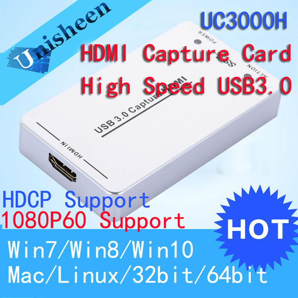 Wholesale-USB3.0 60FPS HDMI VIDEO CAPTURE Dongle Game Streaming Live Stream Broadcast 1080P