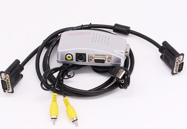 Universal PC VGA to TV AV RCA Signal Adapter Converter Video Switch Box Supports NTSC PAL system