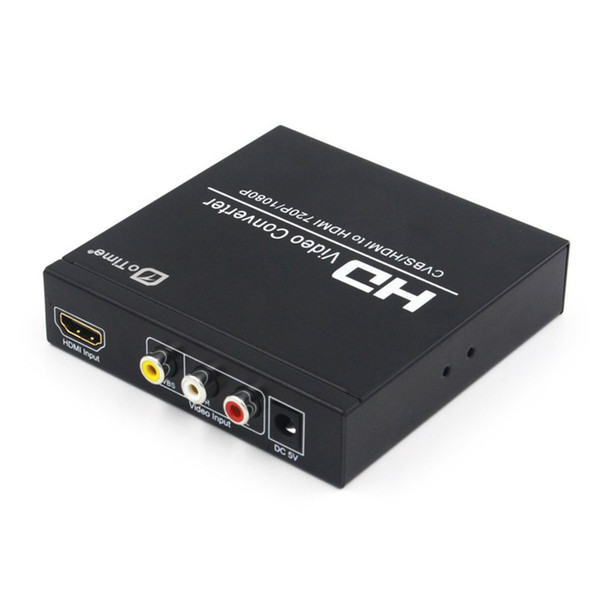 CVBS/HDMI to HDMI Video Converter HDMI AV Adapter Support 720P/1080P Coaxial Out NTSC PAL Output Video Adapter