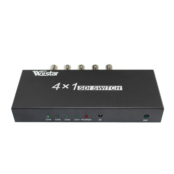 Wholesale- SDI Switcher 4x1 HUB SDI Intelligent Switch Extender 4 To 1 Converter for 3G HD SD Monitor Security Camera CCTV free shipping