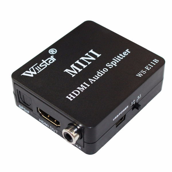 Wholesale- hdmi to hdmi &R/L& spdif audio with 2.1/5.1ch hdmi audio extractor free shipping