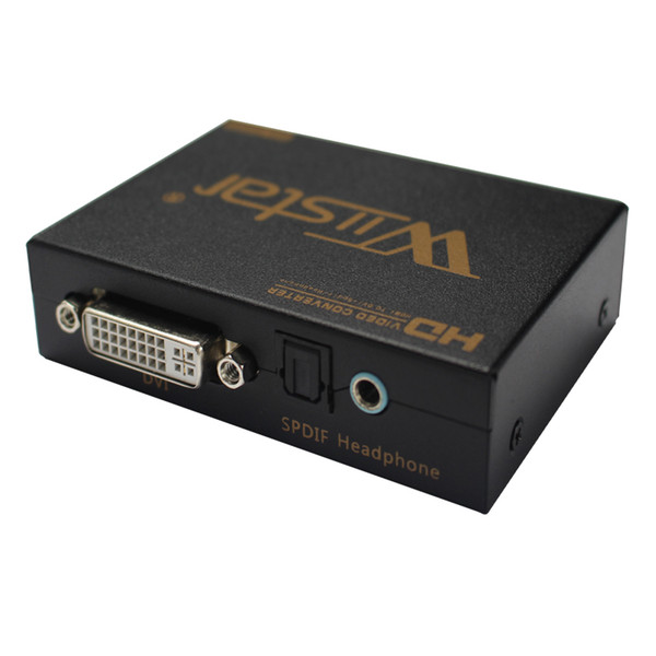 Wholesale- HDMI to DVI SPDIF Audio video Converter connector adapter black free shipping