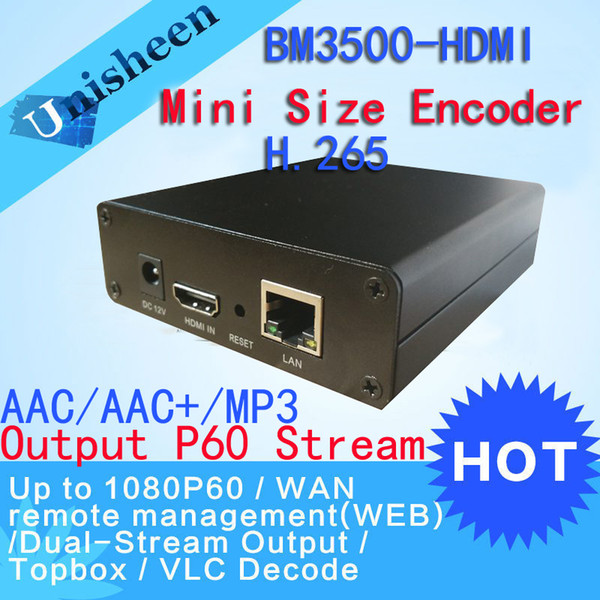 Wholesale- H.265 IPTV Encoder HDMI Video Encoder HDMI Encoder,Live Stream Broadcast, works with wowza, xtream codes,youtube...