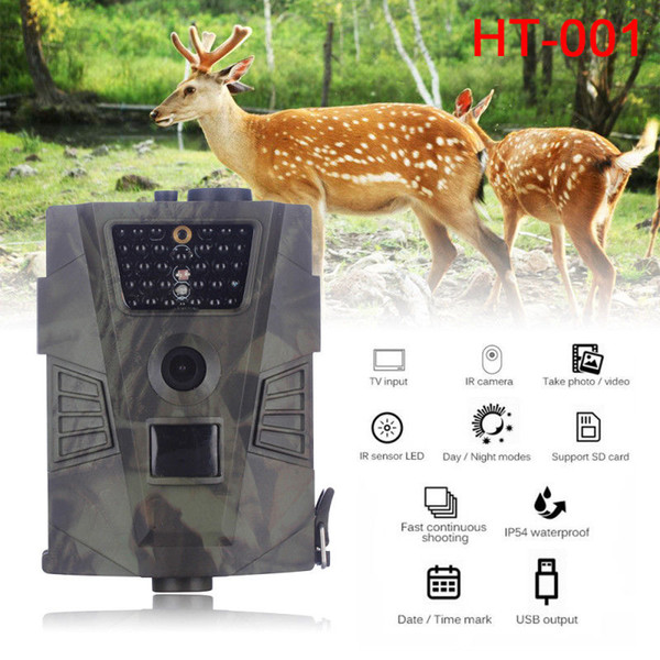 HT001 Hunting Camera 750P 1084P Night vision 940nm 850nm IR GPRS Wildlife Trail Cameras With 30 LEDs Animal Photo Traps
