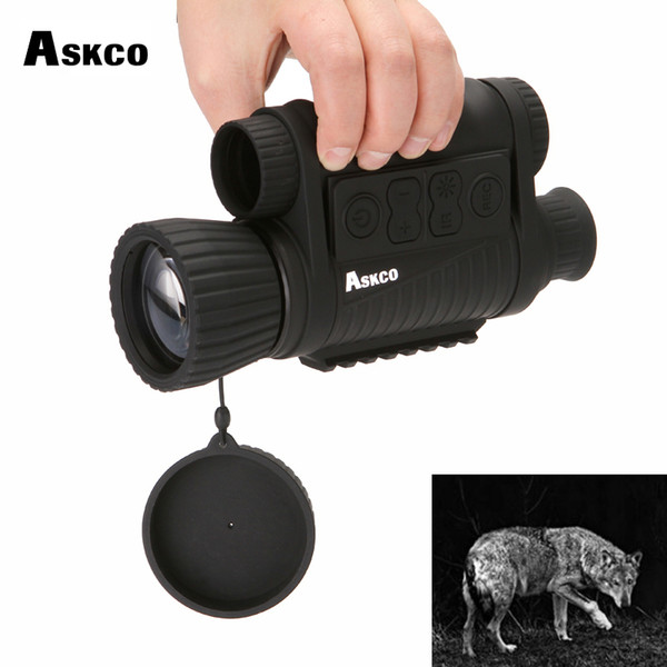 Askco 350m Range Digital Infrared 6X50 Night Vision Device Monocular Goggles Telescope 5MP HD For Picture Video Shooting Hunting