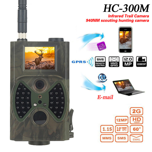 HC300M 12MP 940nm Night Vision Hunting Camera MMS Infrared Hunting Trail Camera Mms Gsm GPRS 2G Trap Game Remote Control