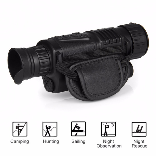 Suntekcam 5X40 Digital Infrared Night Vision Goggle Monocular 200m Range Video DVR Imagers for Hunting Camera Device