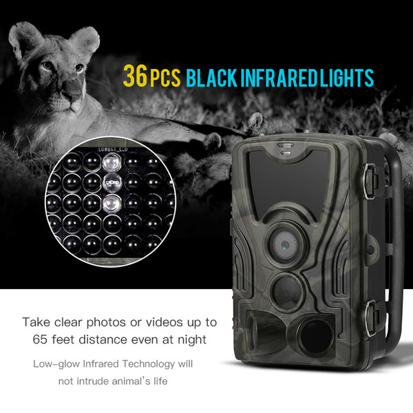 65ft Night Vision 0.3s Super Fast Trigger Hunting Camera Trail Camera IP65 Waterproof Wildlife Scouting with PIR Sensor