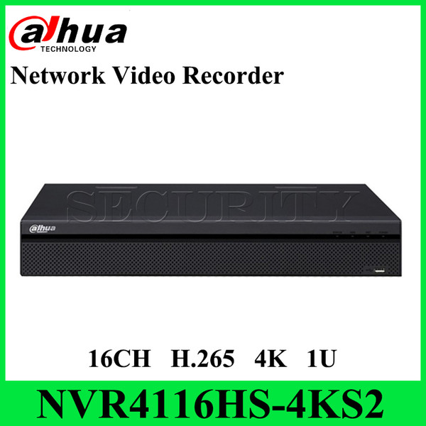 Dahua NVR4116HS-4KS2 Compact 1U 4K&H.265 Lite Network Video Recorder up to 8MP with Dahua logo English Firmware Express Free Shipping