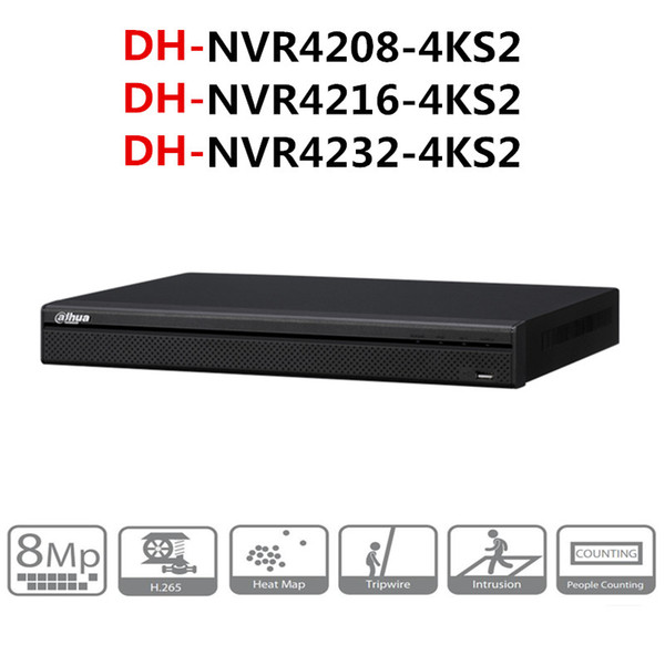 Dahua NVR4216-4KS216 Channel 1U 4K&H.265 Lite Network Video Recorder with Dahua logo English Firmware Express Free Shipping