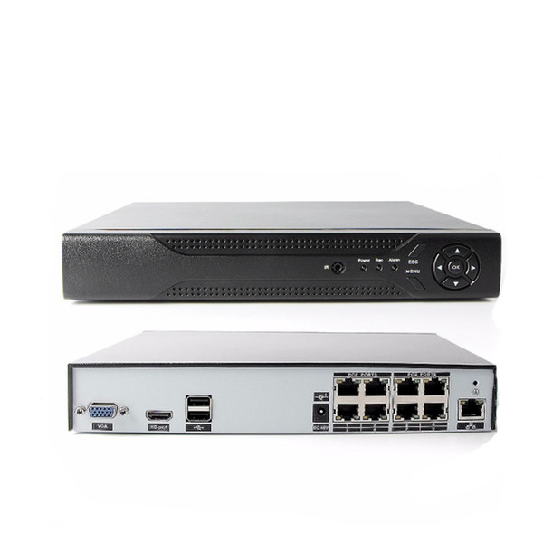 8CH POE NVR (1080p/3MP/4MP) POE Network Video Recorder 48V 8-Channel Power Over Ethernet NVR For POE Camera