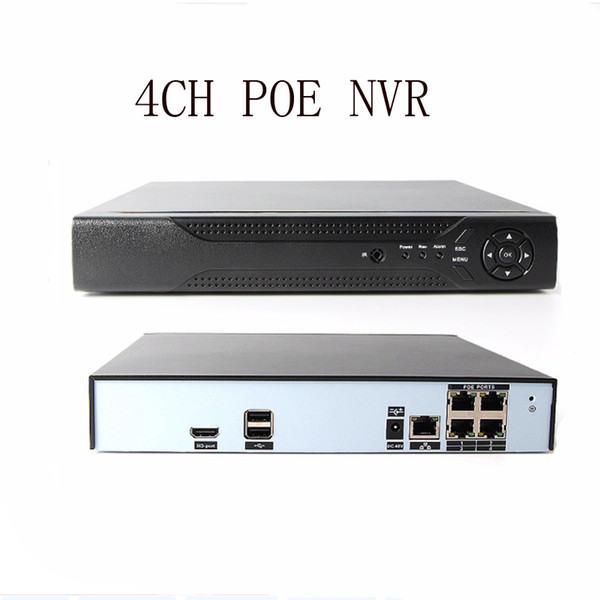 4CH POE NVR (1080p/3MP/4MP) POE Network Video Recorder 48V 4-Channel Power Over Ethernet NVR For POE Camera