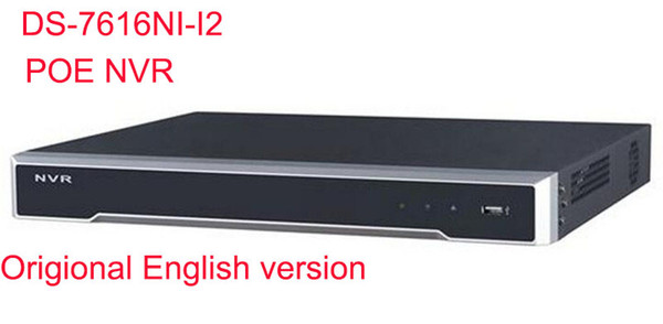 Hikvision Original 16CH NVR 8CH DS-7616NI-I2 English version 4k NVR 16ch 2 SATA ports 12MP embedded plug & play support update