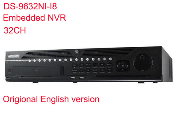 In stock Hikvision DS-9632NI-I8 English version NVR 32CH Support up to 12MP camera, 8SATA for 8HDDs HMDI1 at up to 4K NVR RAID