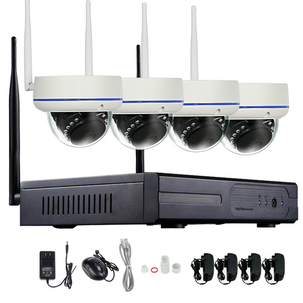 4CH Wireless CCTV System 1080P 2MP NVR Indoor CCTV Camera IP Security System Wifi Video Surveillance Kit