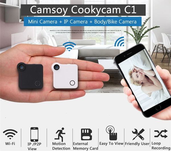 C1 Mini Web Camera WIFI P2P IP DV Video Sound Recorder Multi Portable HD 720P H.264 Micro DVR Action Motion Detection Flexible