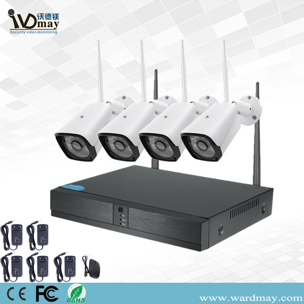 Wdm CCTV 4CH 1080P Wireless Wifi Home Security Camera System with 2MP Outdoor Bullet IP Security Cameras, 4CH 1080P HD NVR