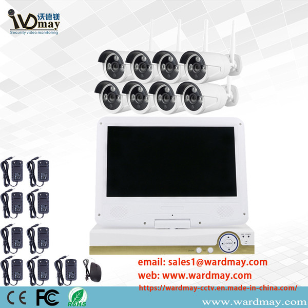 CCTV Security 8chs 1.3/2.0MP WiFi NVR System with 10.1 Inch LCD Screen for Home Security